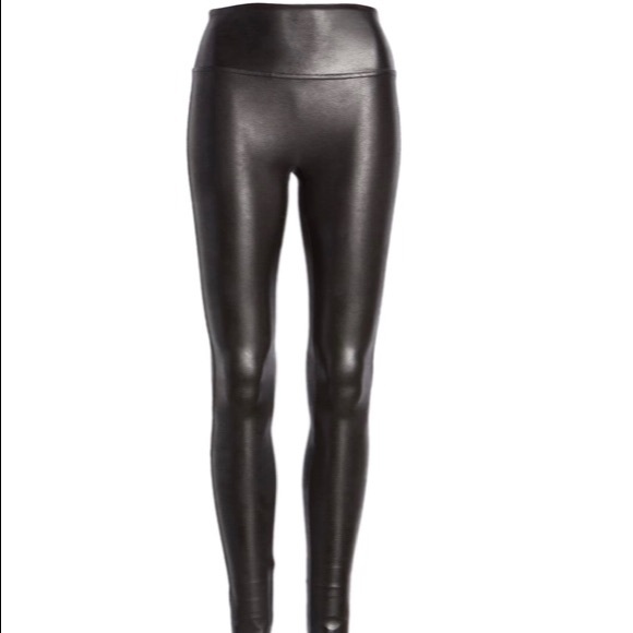 SPANX Faux Leather Leggings Sz Small - Picture 1 of 6
